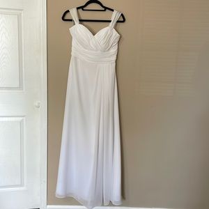 Long white prom/wedding/graduation dress. Size 8.